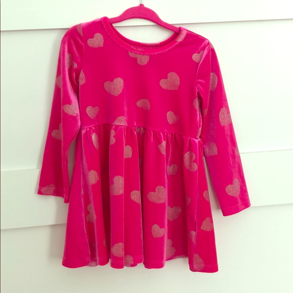 Pink 2T the Children Place dress with hearts.